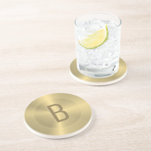 Koudmetallische textuur gepolijst uiterlijk zandsteen onderzetter