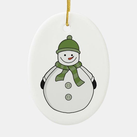 Koudsneeuwman Keramisch Ornament (Voorkant)