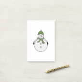 Koudsneeuwman Post-it® Notes (Op bureau)