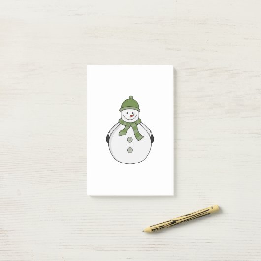 Koudsneeuwman Post-it® Notes (Op bureau)