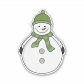 Koudsneeuwman Sticker (Voorkant)