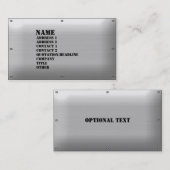 Koudstaal Visitekaartje (Voorkant / Achterkant)