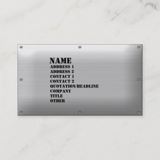 Koudstaal Visitekaartje (Voorkant)