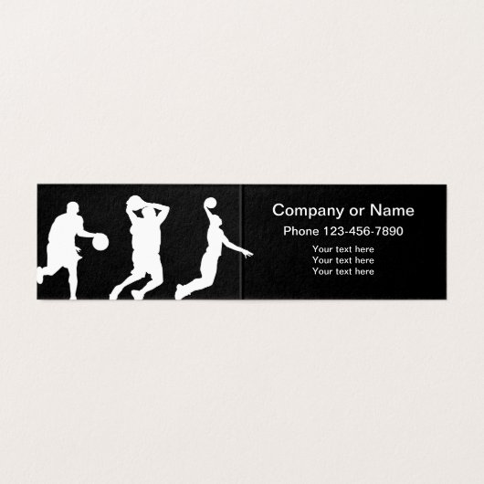 Koudste Basketball-Visitekaartjes Visitekaartje (Binnenkant ongevouwen)
