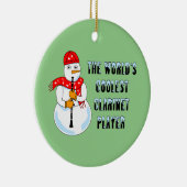Koudste Clarinet Player Snowman Keramisch Ornament (Rechts)