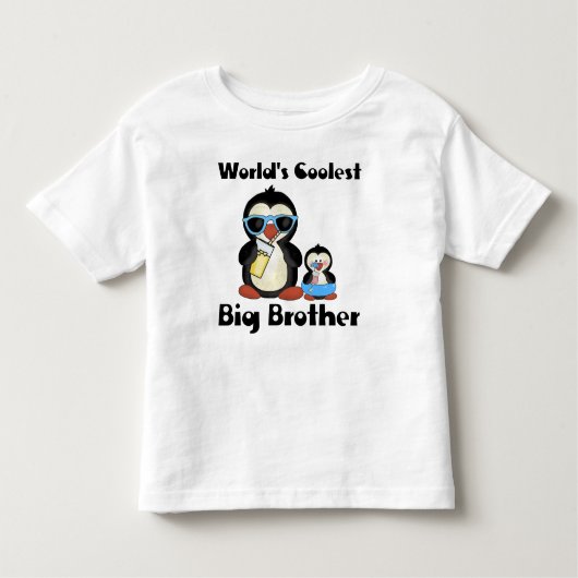Koudste grote broer pinguïn kinder shirts (Voorkant)