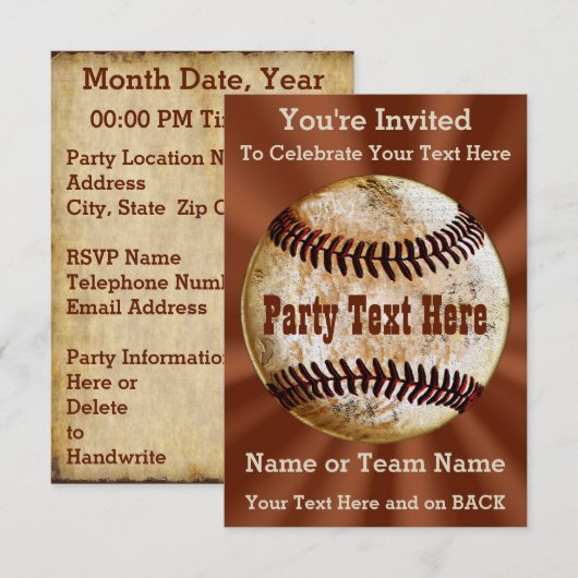 Koudste  honkbalinjecties, JOUW TEKST Kaart (Voorkant / Achterkant)