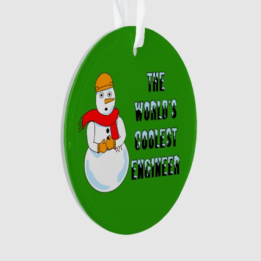 Koudste ingenieur Snowman Ornament (voorkant)