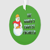 Koudste ingenieur Snowman Ornament (voorkant)