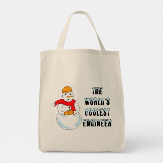 Koudste ingenieur Snowman Tote Bag (Achterkant)