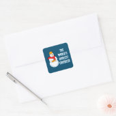 Koudste ingenieur Snowman Vierkante Sticker (Envelop)