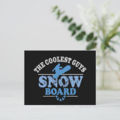 Koudste jongens Snowboard Briefkaart (Staand voorkant)