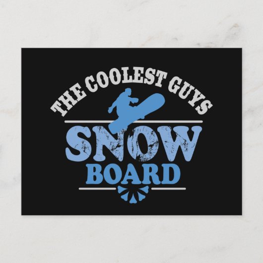Koudste jongens Snowboard Briefkaart (Voorkant)
