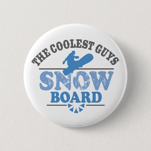 Koudste jongens Snowboard Ronde Button 5,7 Cm (Voorkant)