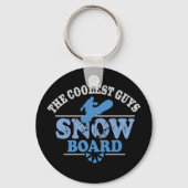 Koudste jongens Snowboard Sleutelhanger (Voorkant)