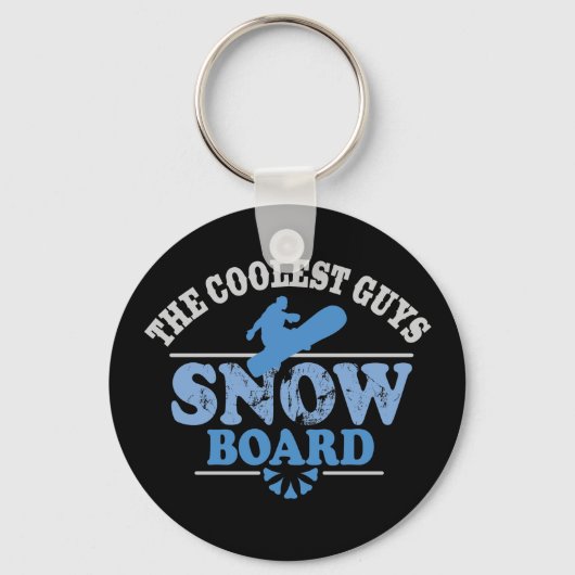 Koudste jongens Snowboard Sleutelhanger (Voorkant)