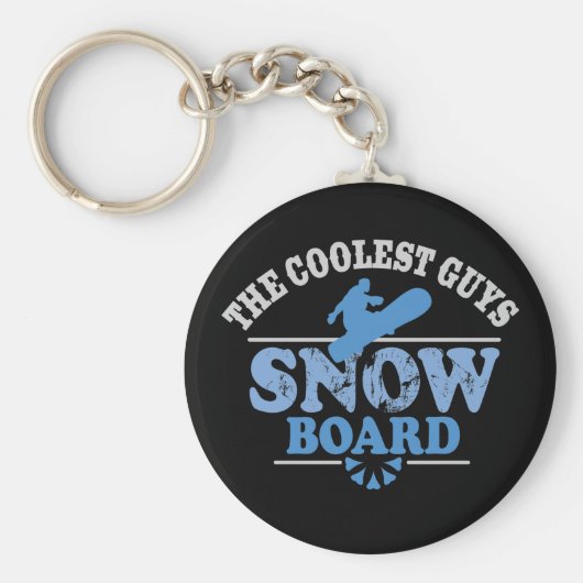 Koudste jongens Snowboard Sleutelhanger (Voorkant)