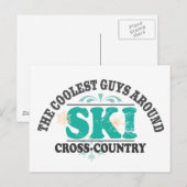 Koudste jongens XC Ski Briefkaart (Voorkant / Achterkant)