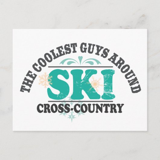 Koudste jongens XC Ski Briefkaart (Voorkant)
