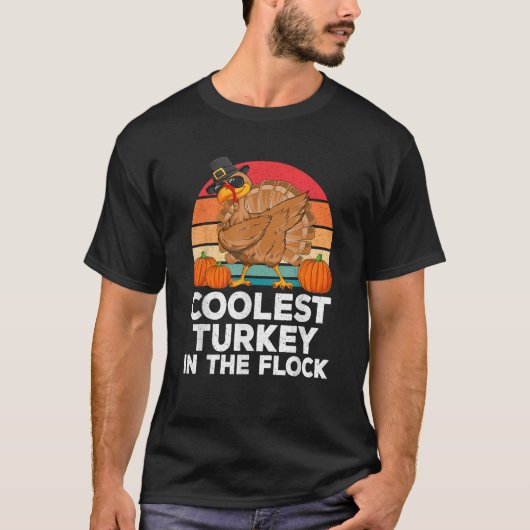 Koudste kalkoen in de kudde Thanksgiving Herfst Bo T-shirt (Voorkant)