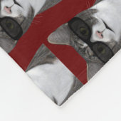 Koudste kat in de stad fleece deken (Hoek)