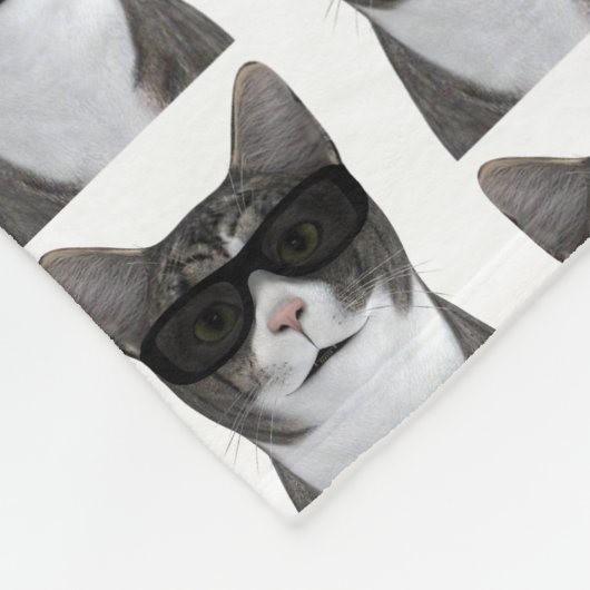 Koudste kat in de stad fleece deken (Hoek)