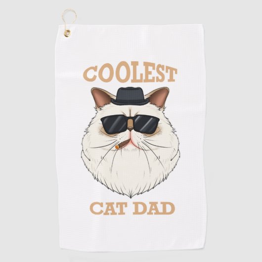 Koudste kat papa I Himalayan Cat Dad I Himalayan Golfhanddoek (Voorkant)