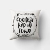 Koudste Kind in stad zwart-wit kussen (Achterkant)