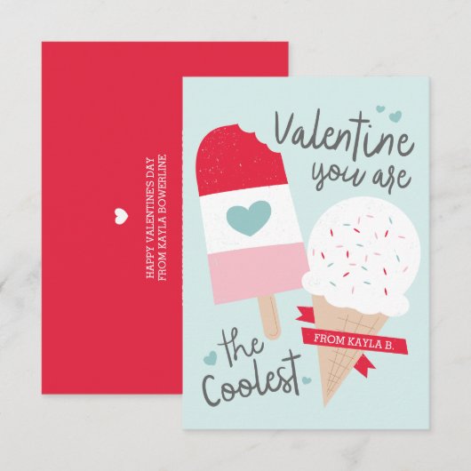 Koudste klaslokaalValentijn Kaart (Voorkant / Achterkant)