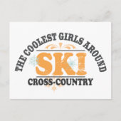 Koudste meisjes XC Ski Briefkaart (Voorkant)