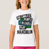 Koudste mensen op aarde Mandolin spelen T-shirt (Voorkant)