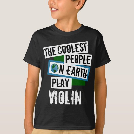 Koudste mensen op aarde spelen viool t-shirt (Voorkant)