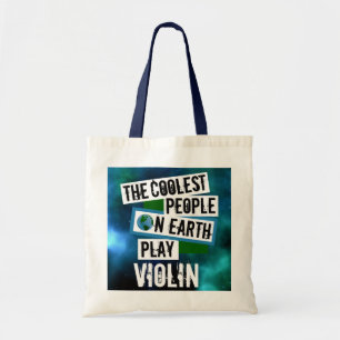 Koudste mensen op aarde spelen viool tote bag