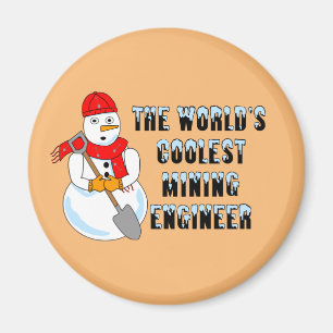 Koudste mijnbouwingenieur Snowman Magneet