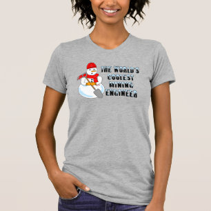 Koudste mijnbouwingenieur Snowman T-shirt