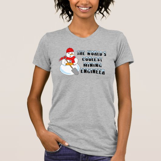Koudste mijnbouwingenieur Snowman T-shirt (Voorkant)