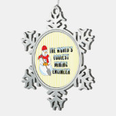 Koudste mijnbouwingenieur Snowman Tin Sneeuwvlok Ornament (Rechts)