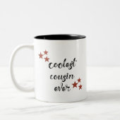 Koudste neef ooit zwart en rood tweekleurige koffiemok (Links)