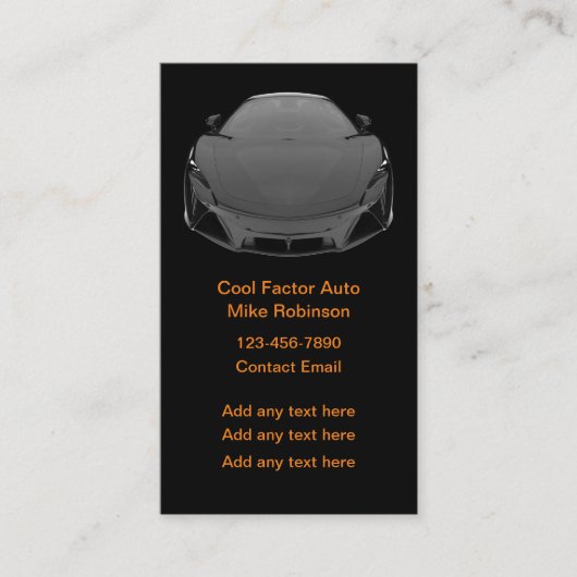 Koudste ontwerp van Visitekaartjes voor motorvoert (Voorkant)