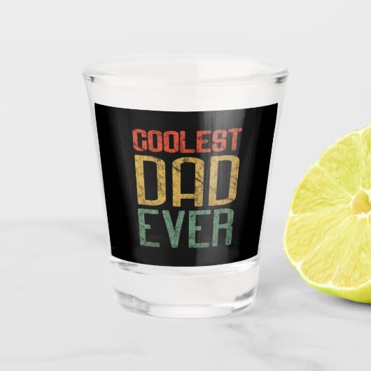 Koudste pap ooit cadeau voor papa, Vaderdag Shot Glas (Voorkant)