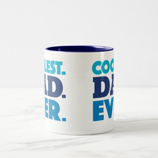 Koudste pap ooit Mok, blauw Tweekleurige Koffiemok (Center)