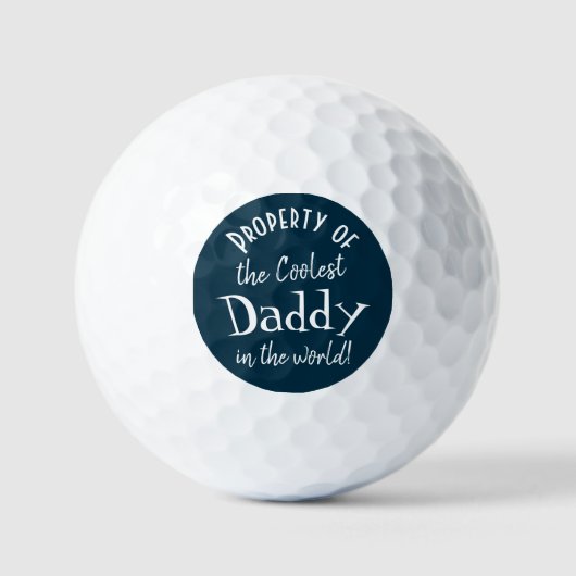 Koudste pappa in de Golf Balls van de wereld Golfballen (Voorkant)