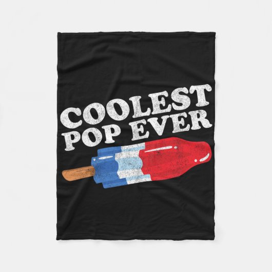 Koudste Pop ooit Popsicle Funny Retro Bomb Fathers Fleece Deken (Voorkant)