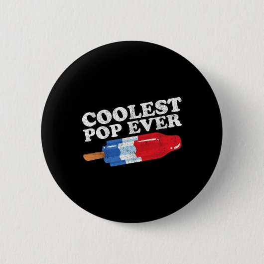 Koudste Pop ooit Popsicle Funny Retro Bomb Fathers Ronde Button 5,7 Cm (Voorkant)