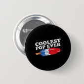 Koudste Pop ooit Popsicle Funny Retro Bomb Fathers Ronde Button 5,7 Cm (Voorkant /achterkant)