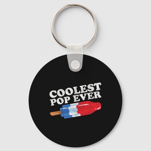 Koudste Pop ooit Popsicle Funny Retro Bomb Fathers Sleutelhanger (Voorkant)
