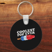 Koudste Pop ooit Popsicle Funny Retro Bomb Fathers Sleutelhanger (Voorkant)