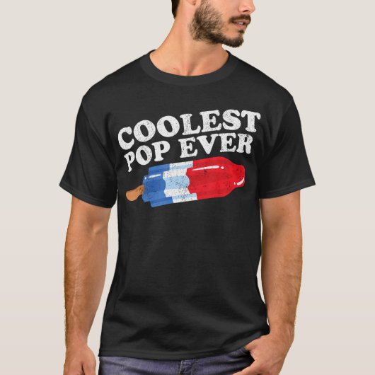 Koudste Pop ooit Popsicle Funny Retro Bomb Fathers T-shirt (Voorkant)