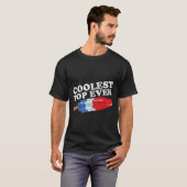 Koudste Pop ooit Popsicle Funny Retro Bomb Fathers T-shirt (Voorkant volledig)