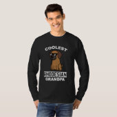 Koudste Rhodezische Ridgeback Grandpa Dog T-shirt (Voorkant volledig)